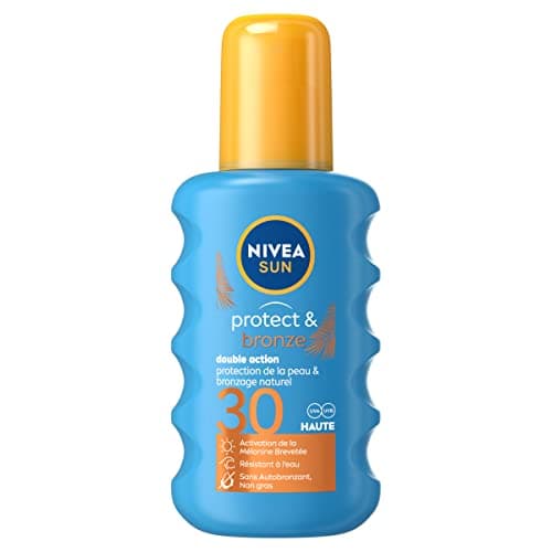 Image of NIVEA SUN Protect & Bronze SPF 30 (1 x 200 ml), Sunscreen Oil with UVA/UVB Protection for a Naturally Tanned Tan, Sunscreen Tan