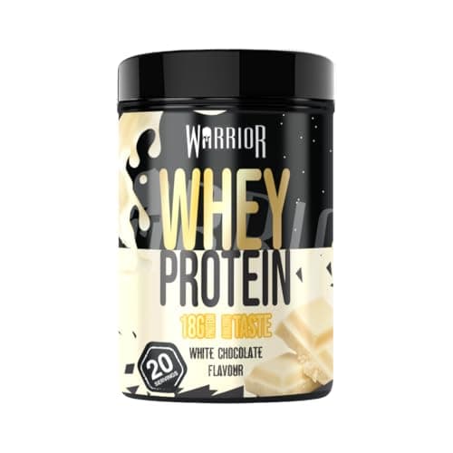 Image of Warrior Whey Protein Powder 500g, 20 Servings – High Protein Shake Supplement for Muscle Growth, Recovery & Weight Loss – Low Sugar, Low Carb, Gluten Free Meal Replacement Shake – White Chocolate