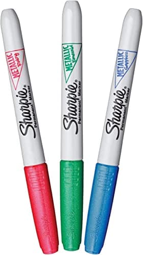 Image of Sharpie Metallic Permanent Markers | Fine Point | Assorted Colours | 3 Count