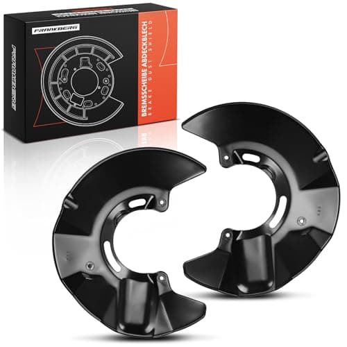 Image of Frankberg 2x Brake Dust Shield Brake Disc Cover Front Axle Compatible with M.u.l.t.i.v.a.n V 7EF 7EM 7EN 7HF 7HM 7HN 2003-2015 Transporter V Bus 7EB 7EJ 7HB 7HJ 2003-2015 Replace# 7E0615312