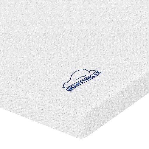 Image of WOWTTRELAX Dual-Layer 2 Inch Memory Foam Mattress Topper Double Bed, Orthopedic Bed Topper with Breathable Washable Cover, Cooling soft for Back Pain (135x190x5cm)