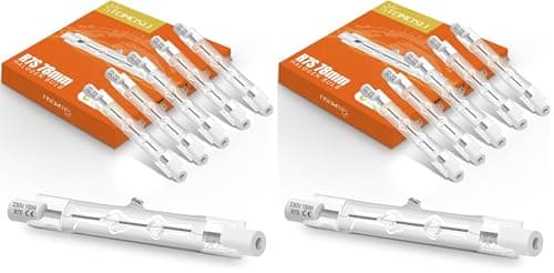 Image of Tomosu R7s Halogen Bulb 78mm 150W, Dimmable 230V 2880LM 2800K Warm White J78 Security Light Bulb Linear Floodlight Bulbs 12 Pack