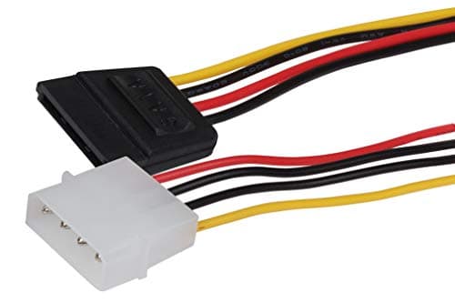 Image of Maplin 4 Pin Molex Male to 15 Pin SATA Female Power Lead, 0.2m