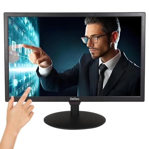 Image of Eoulyee 20 inch Touch Screen Monitoring LCD Display Security Camera Monitor Multifunction Interface HDMI, AV, BNC, VGA, USB, PC Input CCTV Computer Monitor Built-in Speaker 1600x900 Full HD