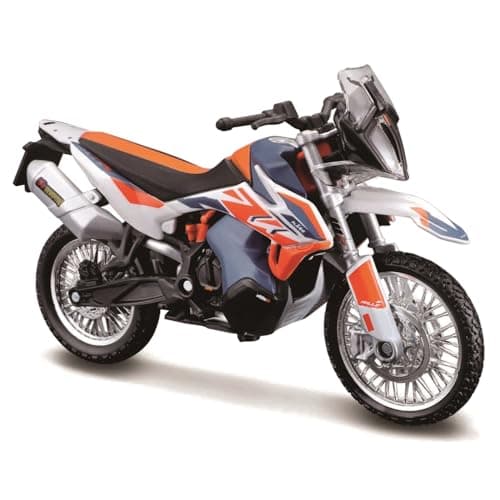 Image of Bburago KTM 790 Adventure R Rally Motorbike - 1:18 Scale - Incredibly Detailed Die-Cast Replica Collectible Motorcycle Model, White