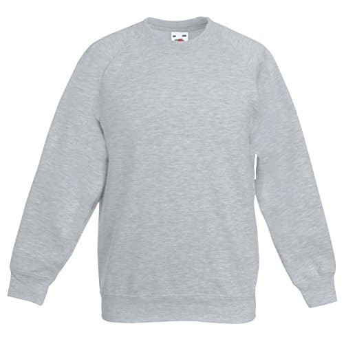 Image of Integriti Schoolwear Boys Girls Unisex Jumper Sweatshirt Crew Neck Round Neck School Uniform Ages 1-15 Heather Grey