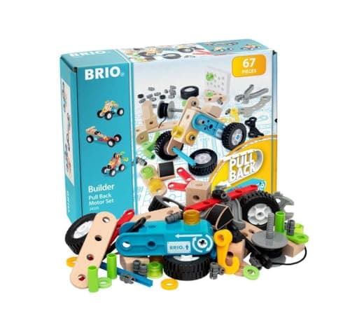 Image of BRIO Builder Pullback Construction Set - Learning, Building and Educational Toys for 3 Year Olds and Up