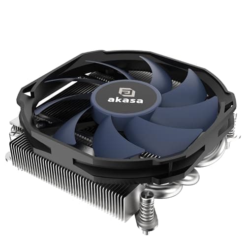 Image of Akasa Alucia H4i, Intel LGA11851/700/1200/115X Compatible, 4-Copper Heatpipes with Ball Bearing CPU Cooler, 92mm Fan, Maximum 3600 RPM Speed, Low-Noise Cooling Fan, AK-CC7501BP01