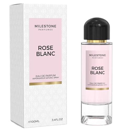 Image of MILESTONE Rose Blanc Eau de Parfum for Women – 100ml | Elegant Floral & Fresh Rose Fragrance | Long-Lasting Feminine Perfume | Luxurious Romantic Scent for Graceful Women
