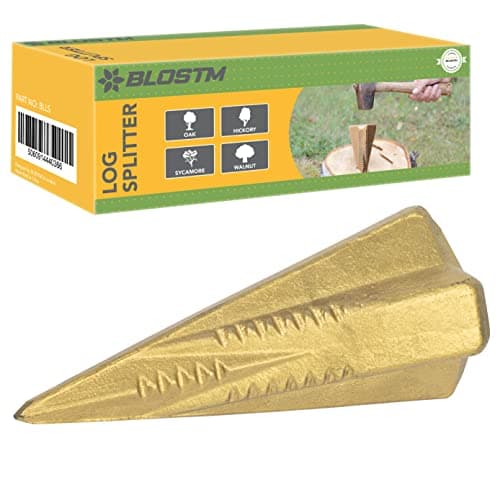 Image of BLOSTM Manual Log Splitter Wedge - 1.8kg Heat-Treated Wood Grenade Drop-Forged and Heavy Duty