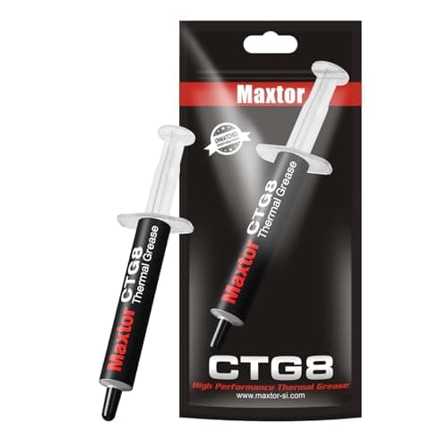 Image of Maxtor CTG8 Thermal Compound Paste, 12.8W/m.k Carbon Based High Performance, 4g, for IC/Processor/CPU/GPU/All Coolers, Non-conductive, Metal-free, Lasts 5 Years, Stable