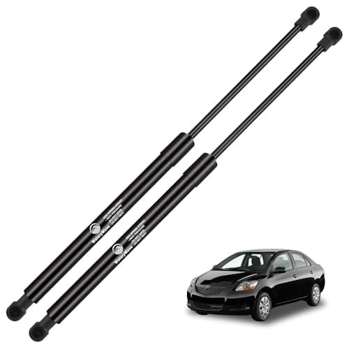 Image of WateryWave 2X Rear Tailgate Struts for Toyota Yaris Vitz 2005-2011 Car Boot Gas Springs Black Gas Struts Boot Struts Shock Lift Support Replace #689500D020, 689500D021, 689600D010, 689600D011