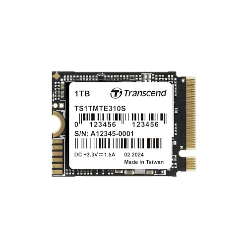 Image of Transcend MTE310S 1TB M.2 2230 NVMe PCIe Gen4 x4 SSD, Read/Write up to 5,000/3,500 MB/s for Steam Deck, ASUS ROG Ally & Ultrabooks TS1TMTE310S