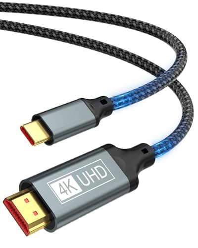 Image of ziwodiv USB C to HDMI Cable 2M, 4K High-Speed USB Type-C to HDMI 2.0, Thunderbolt 4/3 to HDMI Cable for iPhone 17 16 15 Pro Max, MacBook Pro/Air, iPad Pro/Air, iMac, Surface, GalaxyS25
