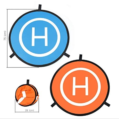 Image of silver cube Quality Helicopter Landing Pad RC Unmanned Aerial Drone Mat Helipad 55 75 110cm (75cm)