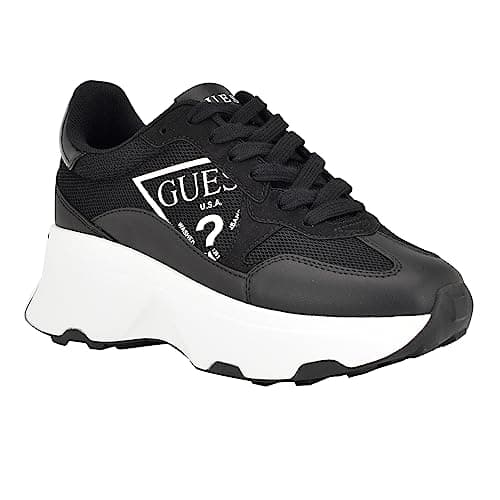 Image of GUESS Women's Calebb Sneaker, Black, 5.5 UK