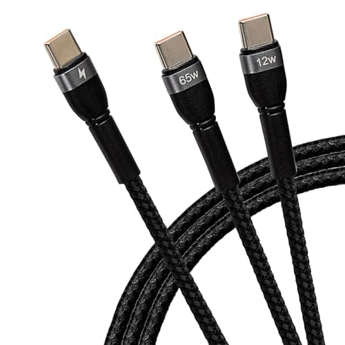 Image of Maplin USB-C to 2 in 1 Multi Charging Cable USB-C 65W and 12W Braided, 1.2m, for Apple MacBook, iPad Pro, iPad Air, iPhone 16,15, Samsung Galaxy, Microsoft Surface, Google Pixel, Honor and more
