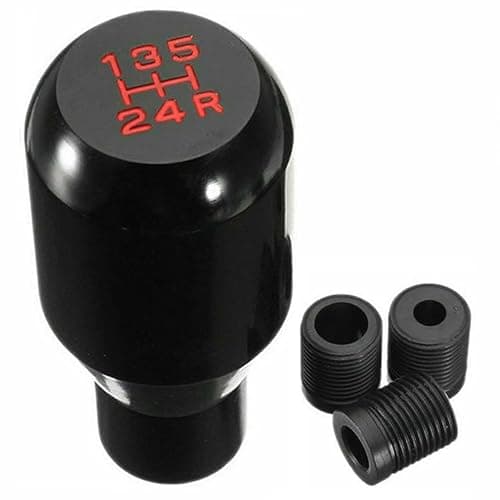 Image of Juttzzei Car Gear Shift Knobs, Universal Gear Knob 5 Speed, Manual Car Gear Stick Knob, Metal Chrome Gear Stick Shift Cover with 3 Adapters 8mm 10mm 12mm for Manual Automotive Vehicles
