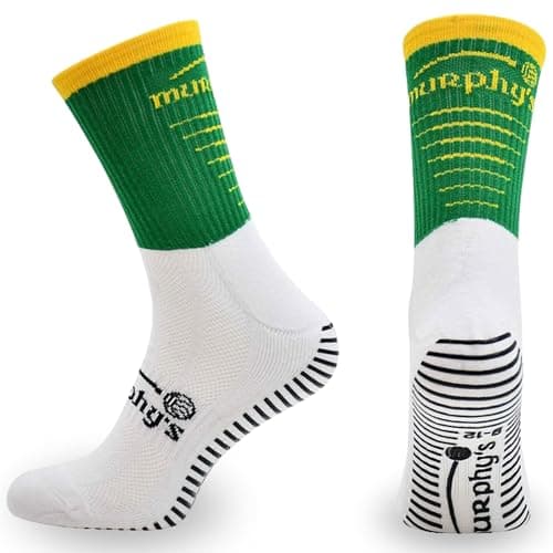 Image of Murphys Unisex Kids Pro Mid Gaa Grip Junior Socks, Green/gold, 3-5 EU