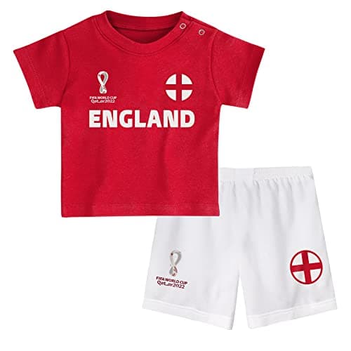 Image of England, Official Fifa 2022 Tee & Short Set Away Country Tee & Shorts Set, Children's Large, Age 4