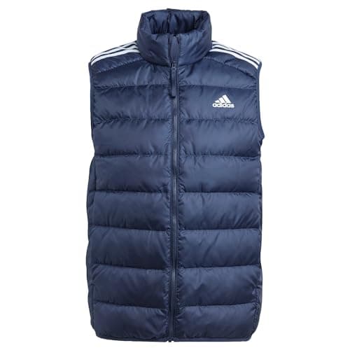Image of adidas Men's Essentials 3-Stripes Light Down Vest, Legend Ink, L