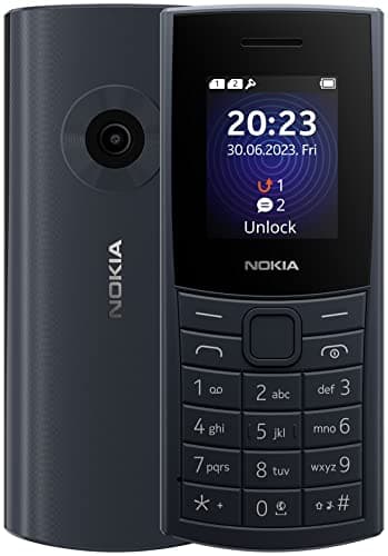 Image of Nokia 110 4G Feature Phone with 4G, Camera, Bluetooth, FM radio, MP3 player, MicroSD, Long-Lasting Battery, and Pre-loaded Games, Dual Sim - Blue