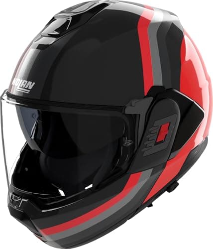 Image of Nolan N120-1 Lineo N-Com Helmet, schwarz/rot, M (58)