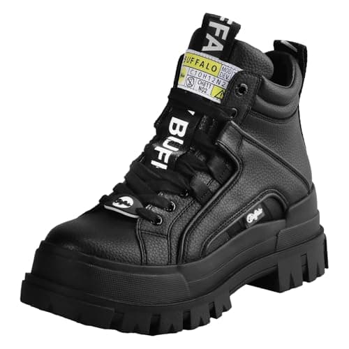 Image of Buffalo Aspha Nc Mid, Women’s Sneaker, Black, 4 UK (37 EU)