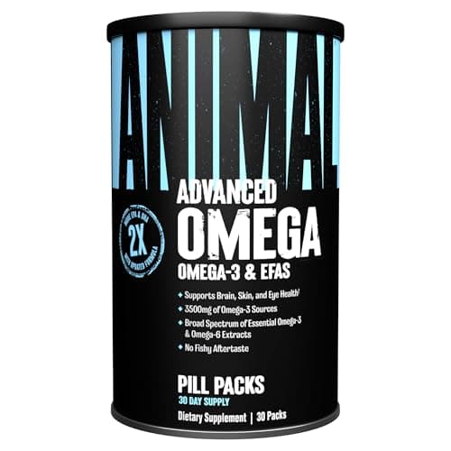 Image of Animal Omega – Omega 3 & 6 Supplement – Fish Oil, Flaxseed Oil, Salmon Oil, Cod Liver, Herring, and More – Supports Cardiovascular & Joint Health – Enhances Metabolism – 30 Day Pack