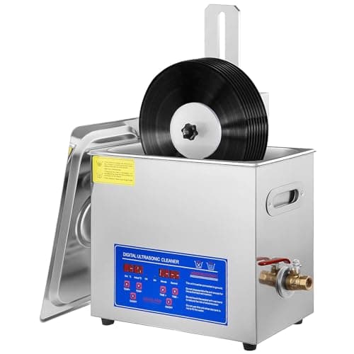 Image of KYZTMHC Vinyl Records Ultrasonic Cleaner Machine 6L Silver Cleaner for Jewellery Ultrasonic Tooth Cleaner 0~30 Min Timing Ultrasonic Jewellery Cleaner
