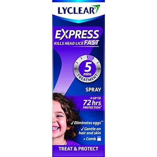 Image of Lyclear Express Treat & Protect Spray - Kills Head Lice & Eggs – Effective in Just 5 minutes on Head Lice & Helps Protect for up-to 72 hours* – 100ml Spray Format