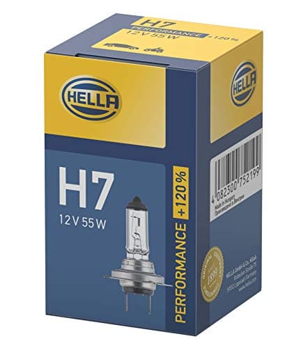 Image of HELLA 8GH 223 498-031 Bulb - H7 - Performance up to 120% - 12V - 55W - Socket Type: PX26d - Box - Quantity: 1