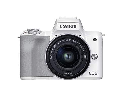 Image of Canon EOS M50 Mark II + EF-M 15-45mm f/3.5-6.3 IS STM (White) - Mirrorless camera (Renewed)