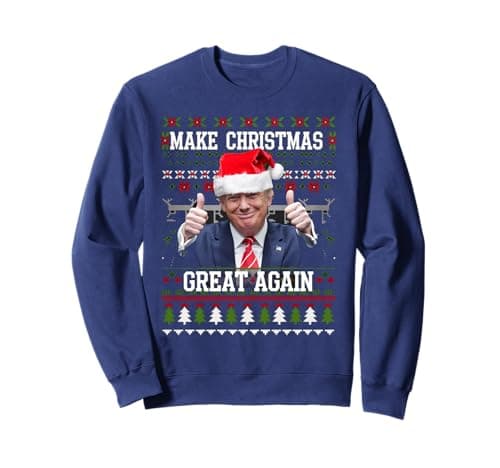 Image of Make Christmas Great Again Funny Trump Holiday Design Sweatshirt