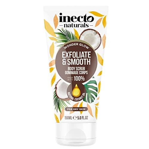 Image of INECTO Revitalising Coconut Body Scrub 150ml, 100% Natural Nourishing Skin Exfoliating Scrub, Rich in Natural Minerals for All Skin Types, Enriched with Coconut Oil