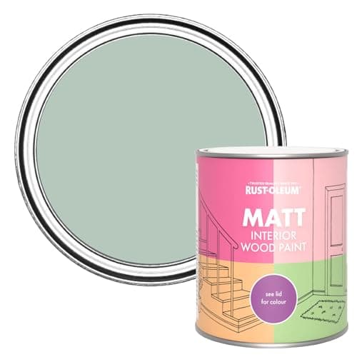Image of Rust-Oleum Green Interior Wood Paint in Matt Finish - Leaplish 750ml