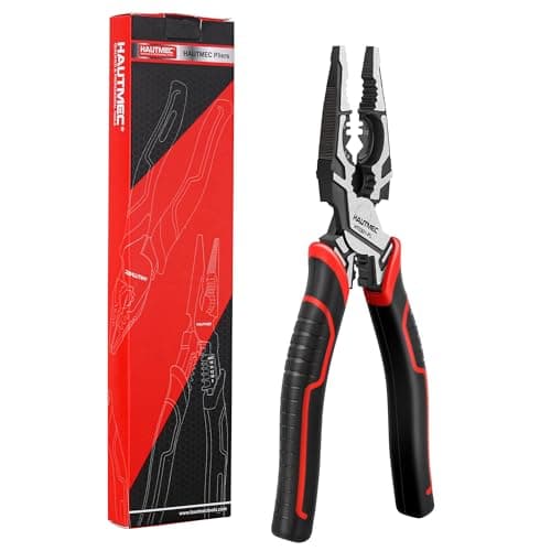 Image of HAUTMEC 9" Linesman Pliers,High Leverage Combination Pliers 4 in 1 Multifunctional Heavy Duty Lineman Tools (HT0321)