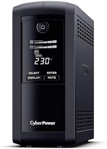 Image of Cyberpower VP1000EILCD Value PRO 1000va/550w Tower LCD UPS, 6xIEC Outlets and AVR, Black