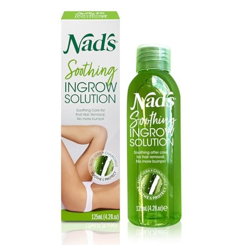 Image of Nad's Soothing Ingrow Solution, Ingrown Hair Reduction, Treatment for Ingrown Hairs, Redness and Inflammation, Ingrown Hair Treatment, 125ml