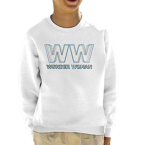 Image of All+Every Wonder Woman 1984 WW Colour Text Kid's Sweatshirt White