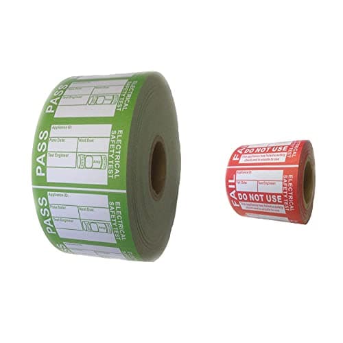 Image of 1000x PAT Test Labels Passed with 200x Free Failed Labels