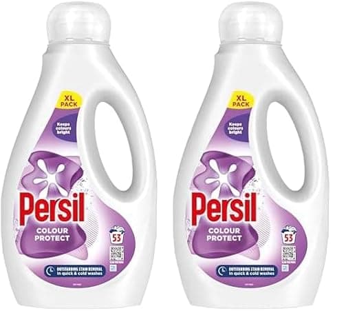 Image of Persil Colour Laundry Washing Liquid Detergent keeps colours bright 100% recyclable bottle 1.431 L (53 washes) (Pack of 2)
