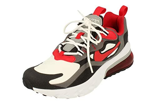 Image of Nike Air Max 270 React GS Running Trainers Bq0103 Sneakers Shoes (UK 6 US 6.5Y EU 39, Iron Grey University red Black 011)