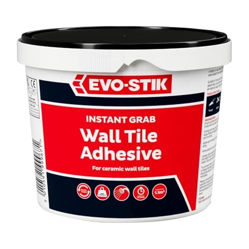 Image of Evo Stik Wall Tile Adhesive, Ready Mixed, High Strength, Instant Grab, Economy Size