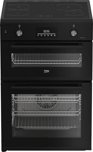 Image of Beko AeroPerfect™ FDI6731CK 60cm Wide Double Oven Electric Cooker with Induction Hob - Black - A/A Rated