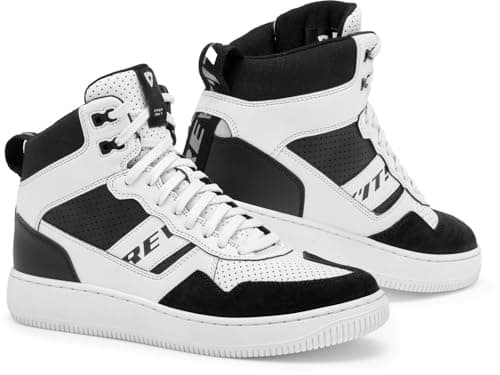 Image of REV'IT! Revit Pacer Motorcycle Shoes, White/Black, 43 EU