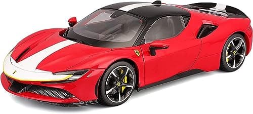 Image of Bburago Ferrari Signature SF90 STRADALE Super Car - 1:18 Scale - Incredibly Detailed Die-Cast Replica Collectible Model