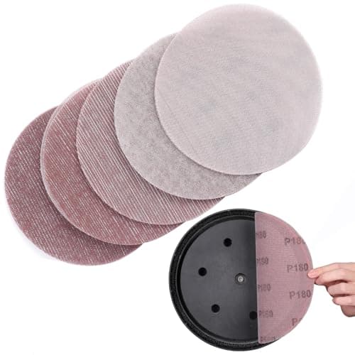 Image of Sruhrak 225mm Net Sandpaper, 25 PCS Mesh Sanding Discs 80/120/180/240/400 Grits Hook and Loop Sanding Pads for Drywall Sander Efficient Dust Removal Random Orbital Sander Polishing