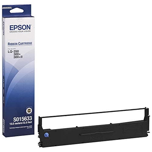 Image of Epson C13S015633 Ink Ribbon Cartridge for LQ-350 / 300 / + / + II 2.5 Million Characters Nylon Black