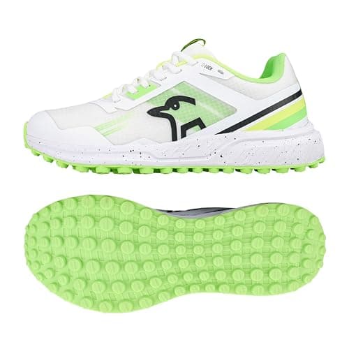 Image of Kookaburra KC 2.0 Rubber Sole Cricket Shoe - Yellow/Green - 9
